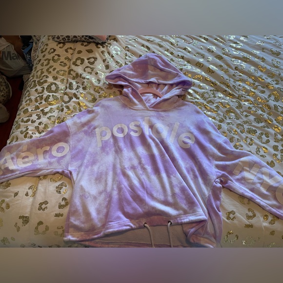 Purple Aeropostale cropped sweater (SOLD) - Picture 1 of 3